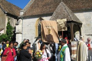 Pélerinage au Père Jacques Laval 2004, à Pinterville, où il resta deux ans.