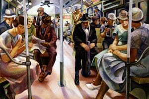 « Le métro » par Lily Furedi, 1934.