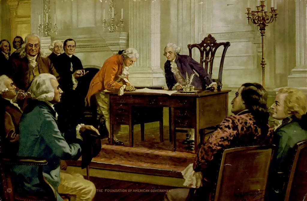 Signature de la Constitution américaine