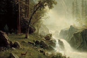 Les chûtes de Bridal Veil, Yosemite par Albert Biersadt 1871-73