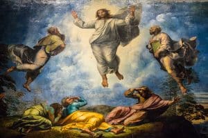 « La Transfiguration » par Raphaël, 1516-1520 [Pinacothèque du Vatican, Rome]