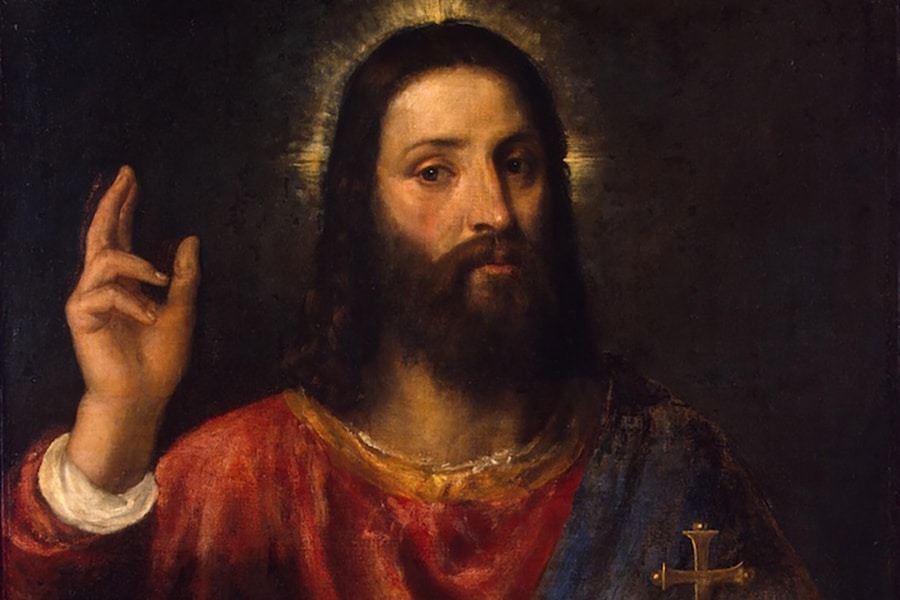 « Christ bénissant » par le Titien (Tiziano Vecello), vers 1570