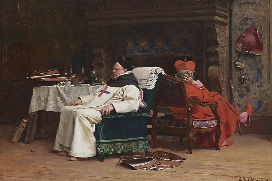 Le schisme, by Jehan Georges Vibert, c. 1874