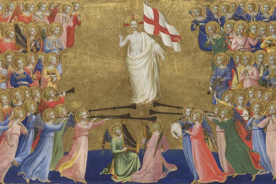 Panneau central du retable de San Domenico de Fra Angelico, 1423.