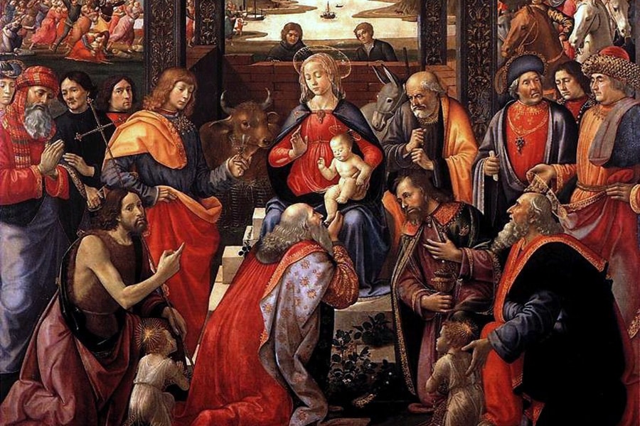 L'adoration des mages, 1485, Domenico Ghirlandaio.