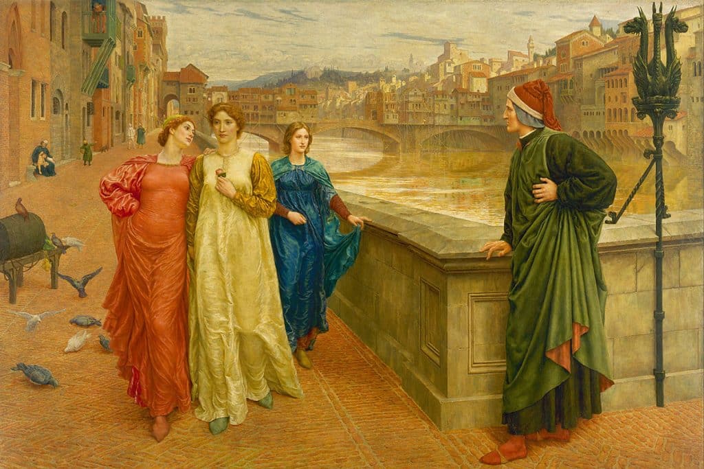 Dante et Béatrice, 1882-1884, Henry Holiday.