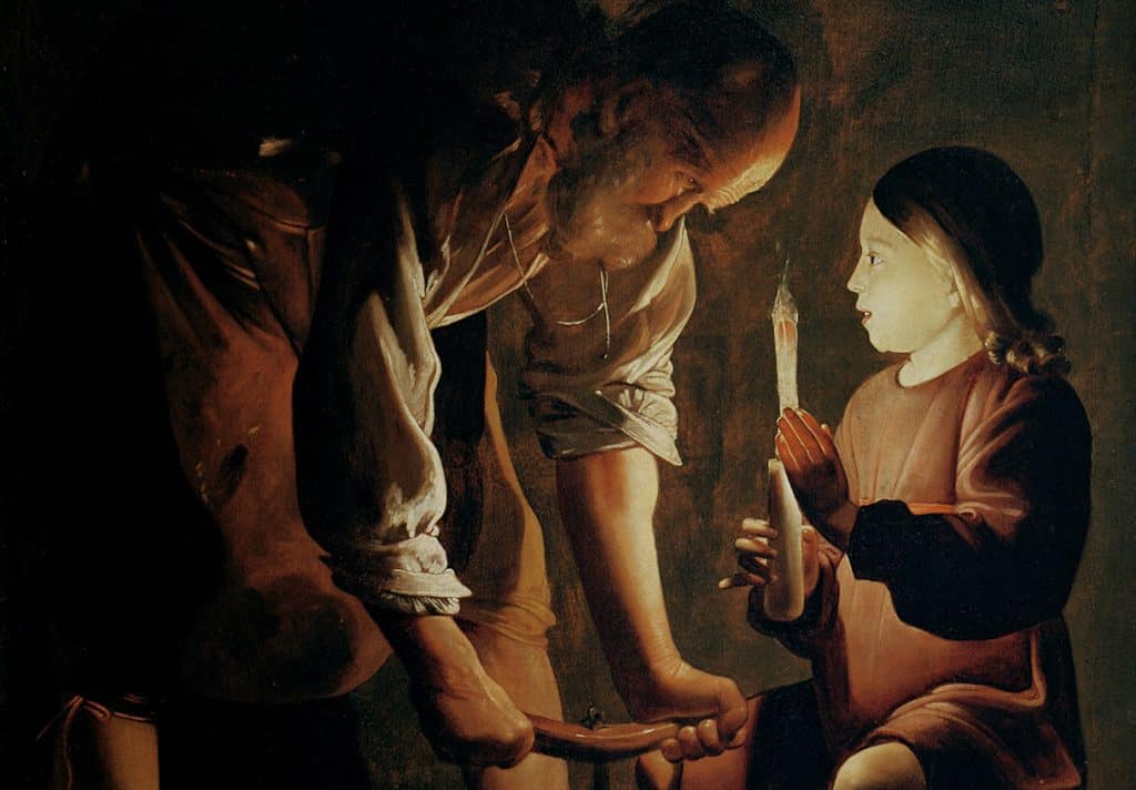 Saint Joseph charpentier, Georges de la Tour, v. 1624.