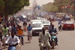 Rue de Ouagadougou, capitale du Burkina Faso