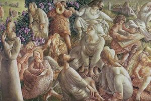 Résurrection : la colline de SIon, Stanley Spencer.