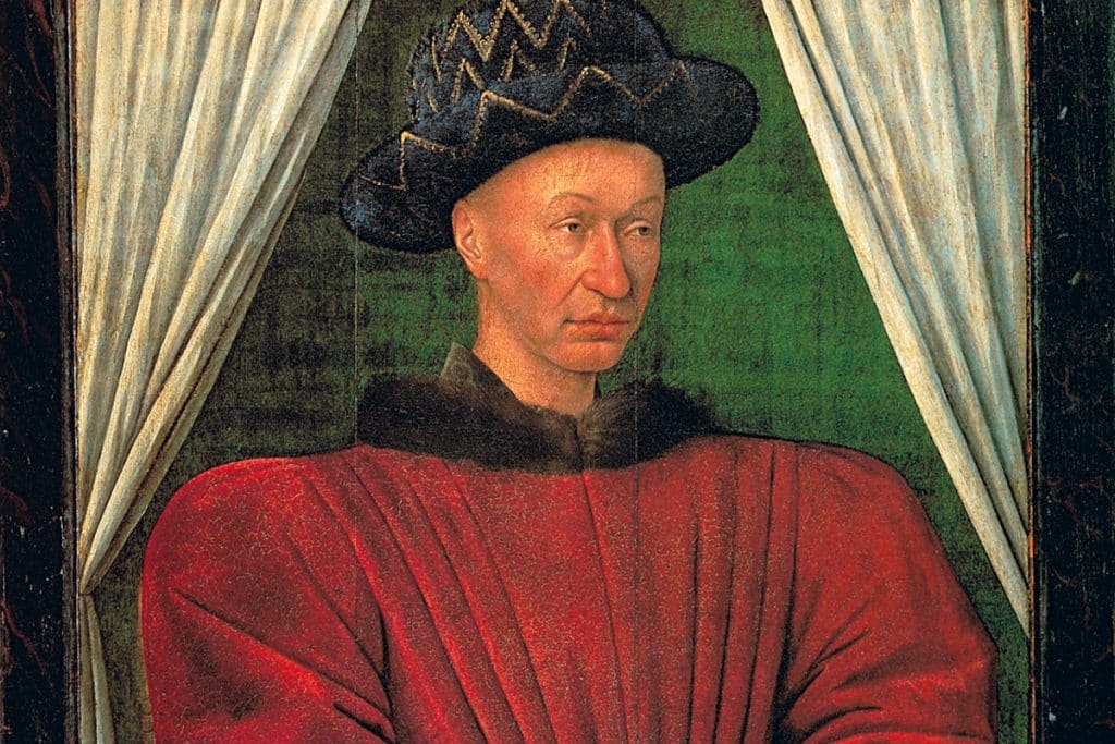 Charles VII, 1444, Jean Fouquet, musée du Louvre.