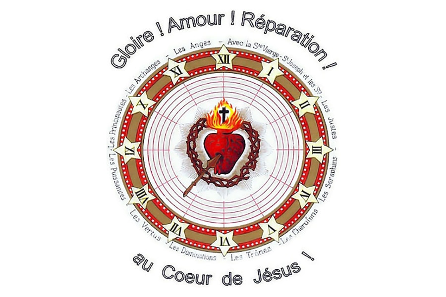 Cadran de la Garde d’honneur du Sacré-Cœur de Jésus.