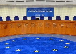 Salle d'audience de la Cour européenne des droits de l'homme à Strasbourg.