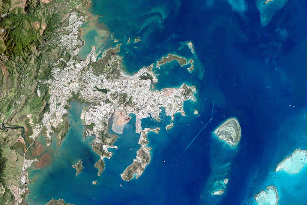 Vue satellite du Grand Nouméa